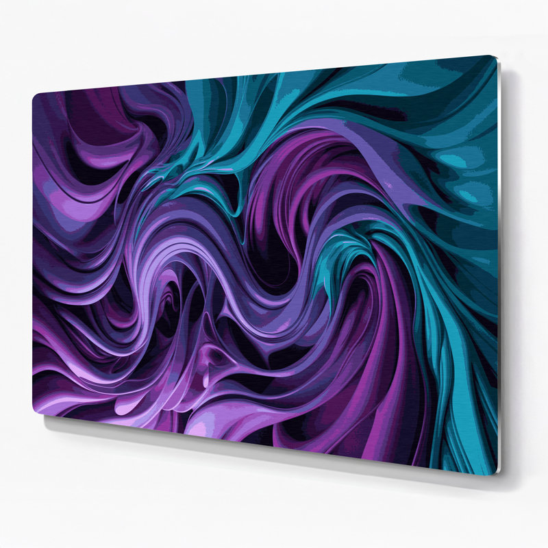 Art mural en métal Biomorphic Abstraction 98, H 11 po x l 14 po
