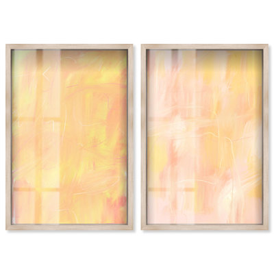 «Pastel Confection Shadowbox Print», art abstrait par Art Remedy, cadre blond, 20 x 30