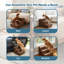 Escalier pour animaux PETMAKER à 3 marches avec housse amovible en microfibre zippée - Brun-1037747279-1005733027