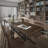 55" Convertible Solid Wood Dining Table To 5-tier Shelf, Space-saving 2-in-1 Transformable Table For Small Spaces,dining Room, Kitchen, Dark Brown