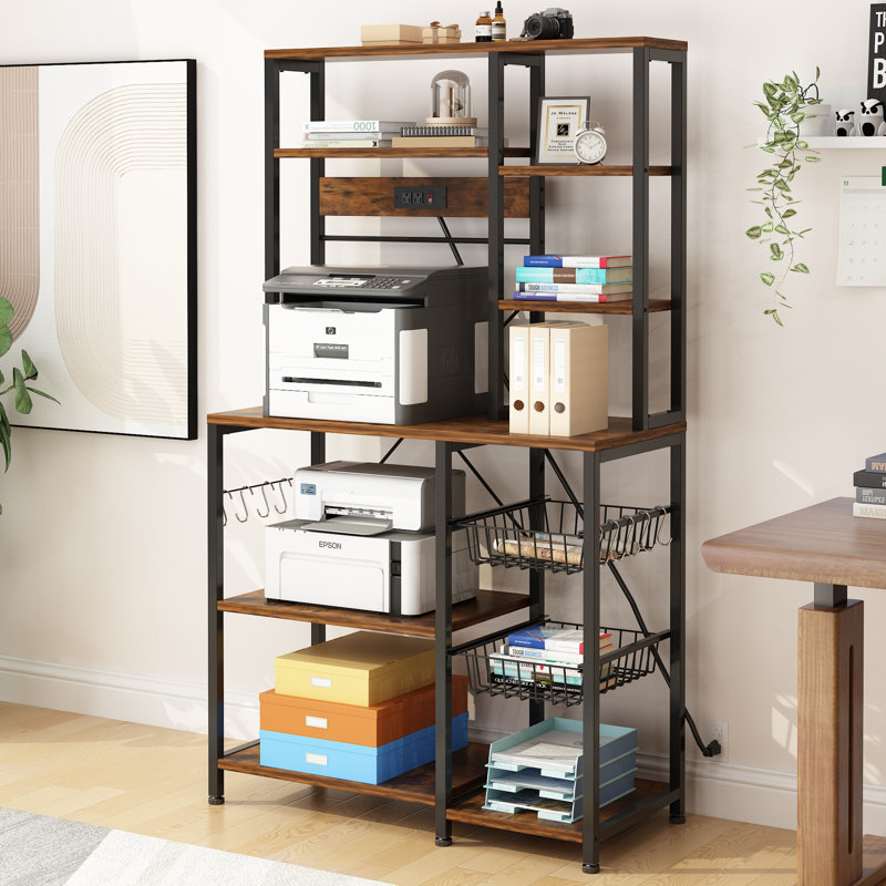 Étagère de boulanger standard en fer de 38,11 po Timyra compatible avec les micro-ondes