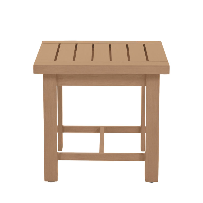 Club Teak Outdoor Side Table, Natural Teak