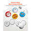 Button Maker Supplies 50 Sets 2.28 in / 58 mm Refrigerator Magnets, Bottle Openers, and Keychains Button Parts with Backs, Shells, Clear Mylar Films, and Blank Circle Papers, for Home DIY