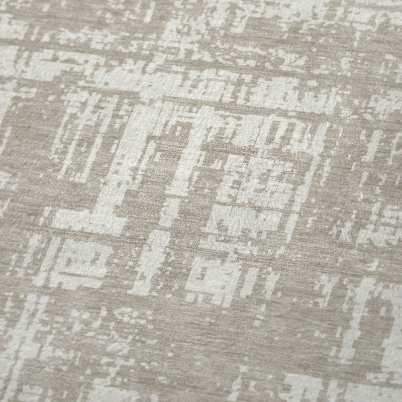 Jeté Sherpa ASB895 moderne lavable à la machine Addison, Taupe, Abstrait 1