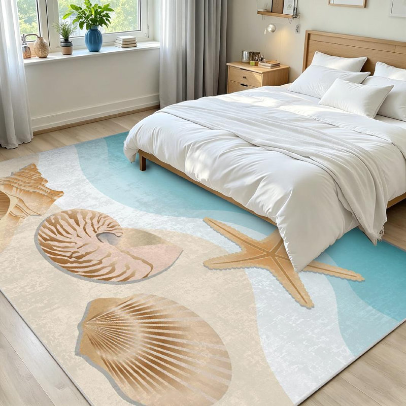 Tapis d'intérieur transparent Sea Star, Rectangle 71 po x 98 po