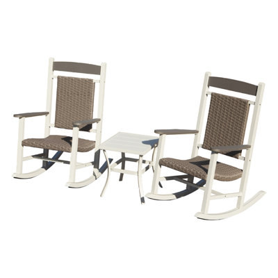 Comfortable Hdpe Modern Design Outdoor Rocking Chair For Patio And Garden Relaxation