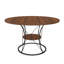 Table de salle à manger extensible avec tablette et piètement en métal