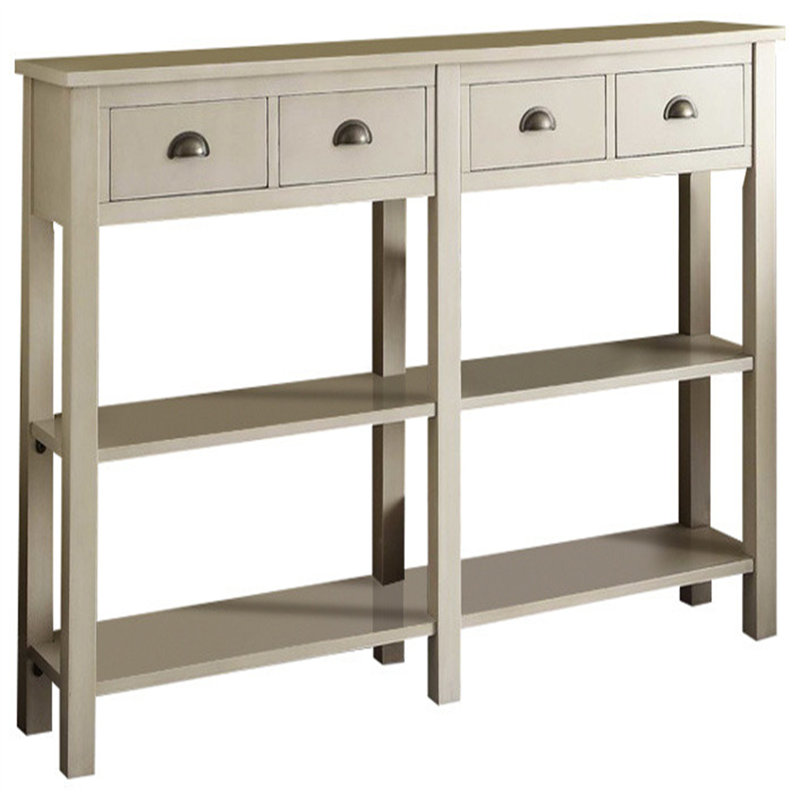 Console rectangulaire à 4 tiroirs Oscar, H 35 po x l 72 po x P 12 po