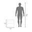 Armoire de rangement de salle de bain noire - 2 tablettes, miroir, fixation murale, moderne, panneau de particules, fixation 18,6 x 5,7 20,5 pouces, look moderne,-1712989299