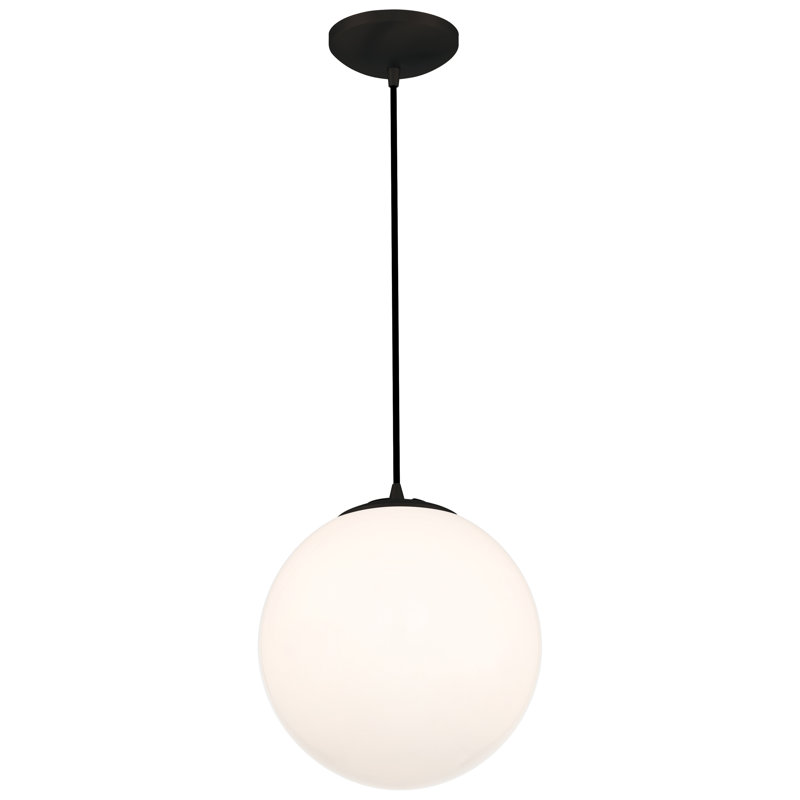 Luminaire suspendu sphère 1 lumière Arwa, Acier brossé, H 11 po x l 10 po x P 10 po