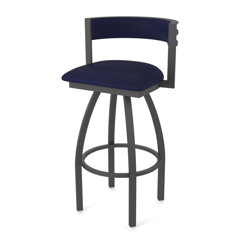 Tabouret Artémis, Étain, Tabouret de bar (siège d'une hauteur de 36 po), Vinyle - crépuscule Canter