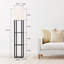 Emonnie 62.9" Column Floor Lamp with Shelves, Real Solid Wood and Bulb Included-1709860209