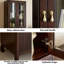 Nouvelle armoire de rangement en bois de noyer noir de style chinois avec portes en verre et bibliothèque sur pied