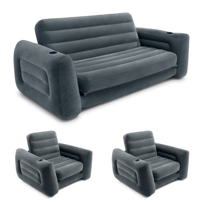 Ensemble de matelas gonflable 3 pièces avec canapé-lit et fauteuil gonflable 14 po