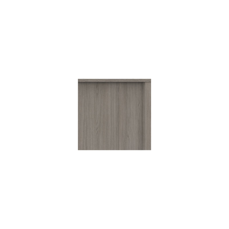 Colville 18cm W Solid Wood Bedside Table, Grey Oak/Graphite Gloss