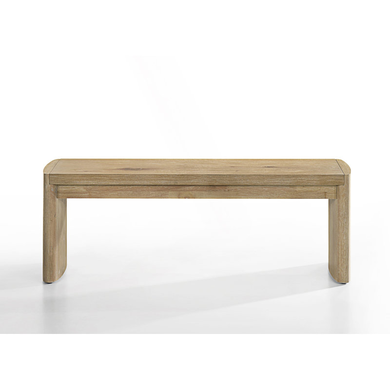 1Pc Dining Bench With Rounded Edge