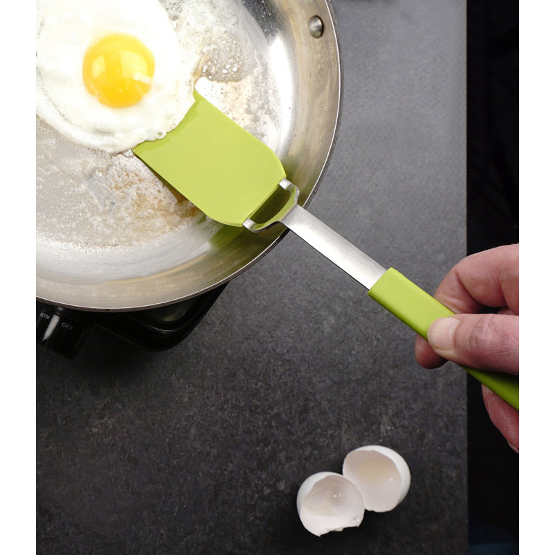 Design Imports Spatula / Turner, Green, 2" W x 10.75" L