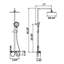 Système de douche complet à pression équilibrée en laiton massif 46,3 po avec valve brute