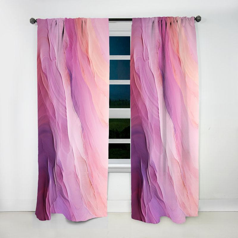 Burrton - Liquid Ink Abstract Blackout Curtain - 1 Panels, L 52 po x L 95 po