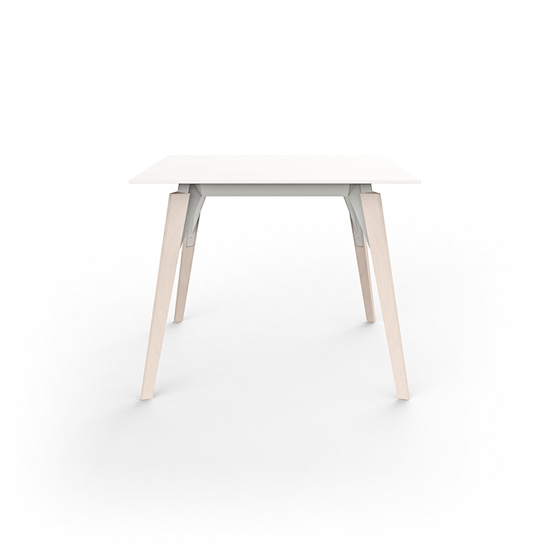 Faz Wood Lounge Table Edge Top, Natural, White, 35.5" W x 35.5" L