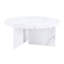 Table basse blanche, 31,4 pouces pour les espaces de vie, la construction et les tables pratiques