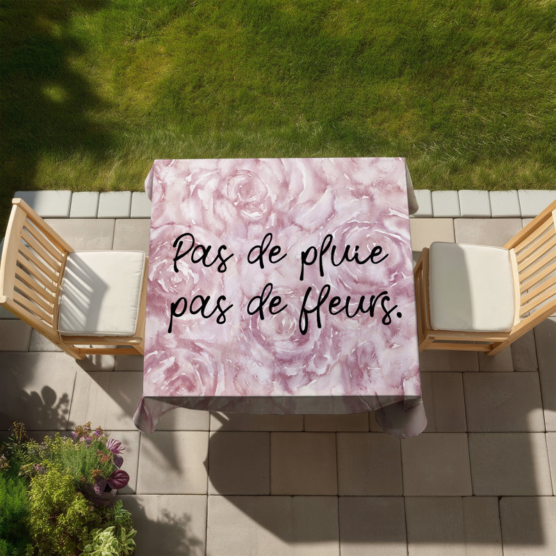 Pink Floral Tablecloth - Pas de pluie pas de fleurs - Home Decor