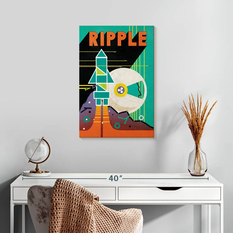 Tergel Cryptocurrency Ripple Poster, 24" H x 16" W