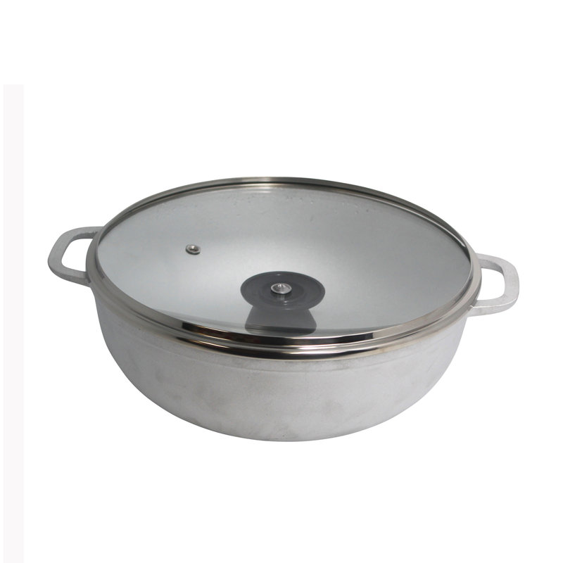 IMUSA 11 pte Caldero en fonte d'aluminium avec couvercle en verre, 11 pte