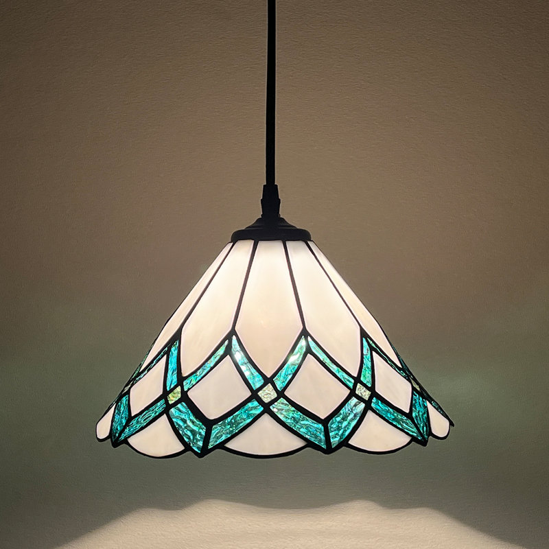 1 luminaire suspendu suspendu de 7 pouces, Bleu clair