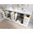 Malibu 84'' Double Bathroom Vanity with Quartz Top-88110429