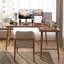 Bureau brun en bois massif en forme de L-108295815-108295813