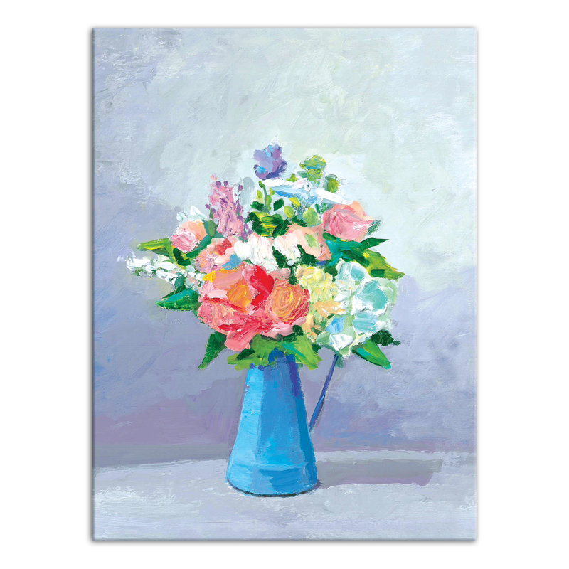 « pichet of doux spring floral », reproduction sur toile tendue, H 24 po x l 18 po x 1,25 po, Toile tendue