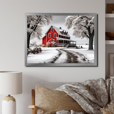 «Red and Gray Farmhouse Traditions», reproduction sur toile