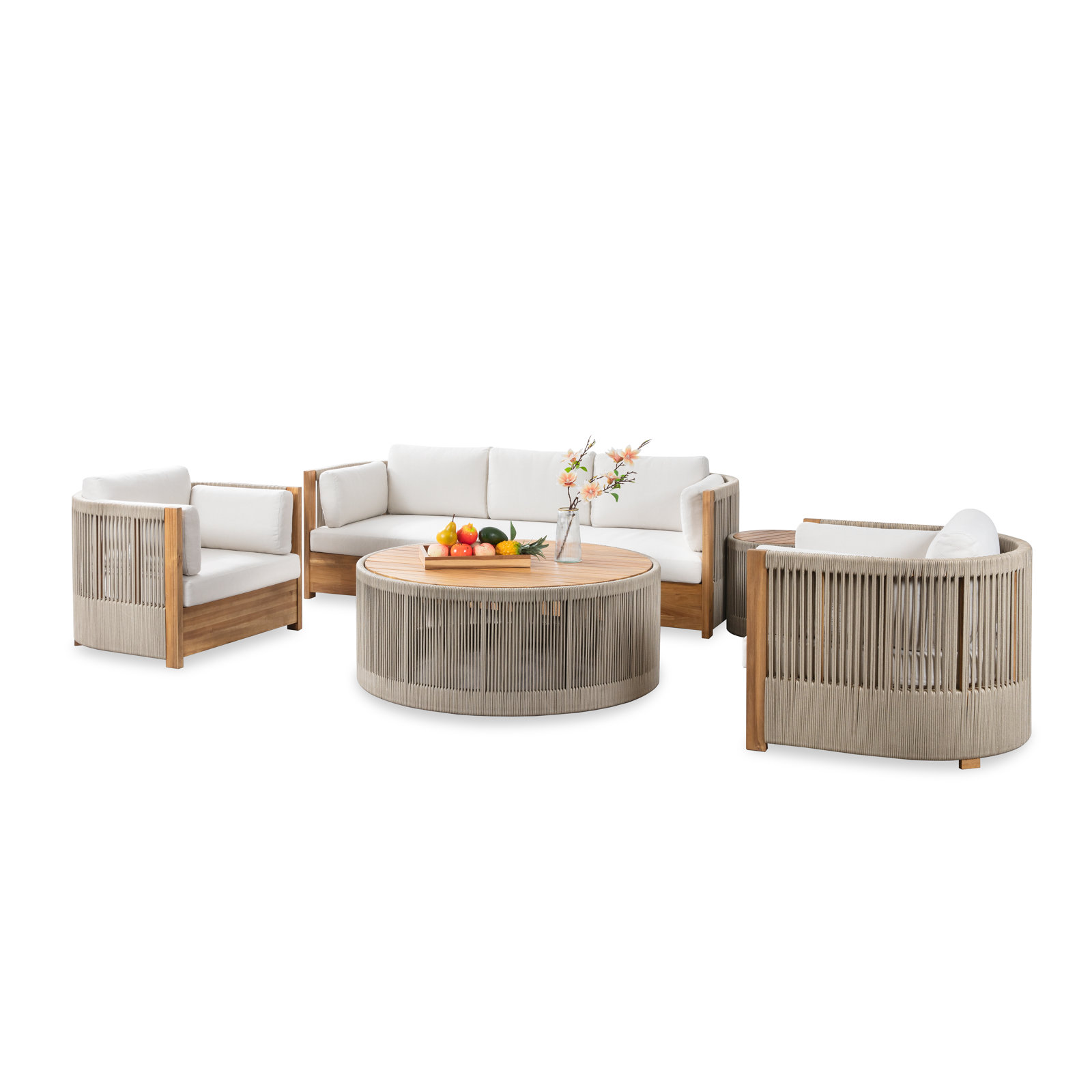 Layton 5-Person Acacia Patio Seating Group