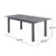 Ensemble de salle à manger d'extérieur extensible en bois d'acacia 7 pièces, gris foncé et gris clair sablé