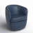 Azurdee Top Grain 100% Genuine Italian Leather Swivel Barrel Chair-741458758