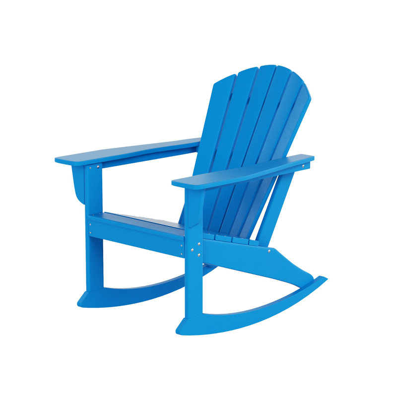 Chaise Adirondack berçante en PEHD Altura, Bleu