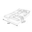 Canapé-lit causeuse 100% polyester beige-129742770