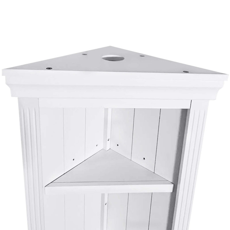 83.4"Tall Modern Corner Shelf,5 Tier Corner Bookcase with LED Light, Storage Standing Shelf Unit