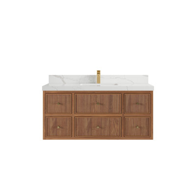 Teck flottant uni 48 po Sonoma X P 22 po De salle de bain