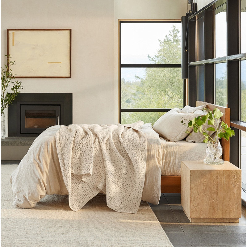 Pebbled Quilt, Undyed, Full/Queen Quilt