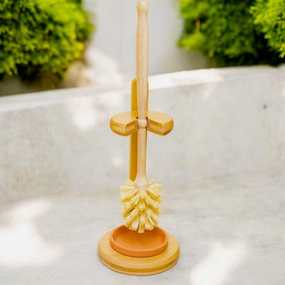 Bamboo Toilet Brush & Stand