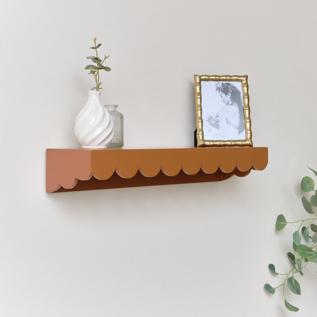 Scalloped Wall Storage Shelf - 61Cm