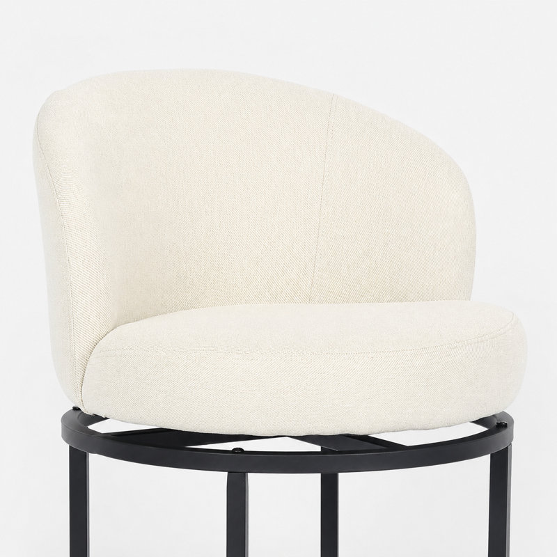 Tabouret de baril 27 "pivotant avec retour automatique, Beige