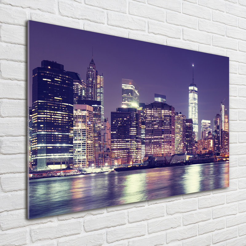 New York By Night - Unframed Art Prints on Glass