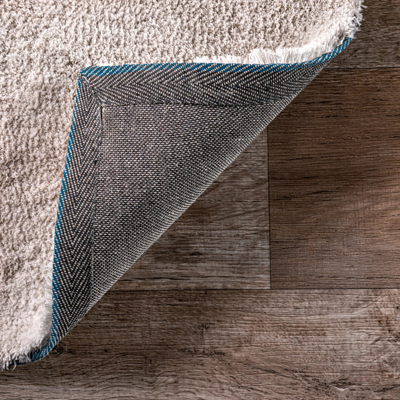 Thomason Handmade Ombre Turquoise Shag Area Rug, Rectangle 4' x 6'