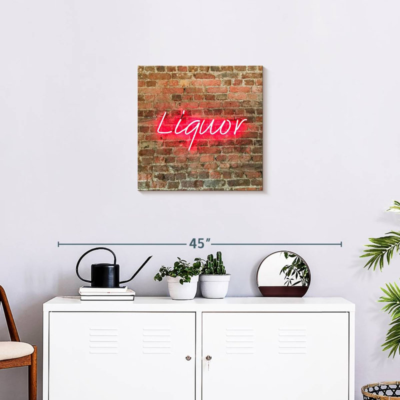 Enseigne néon Tergel Liquor, H 20 po x l 20 po