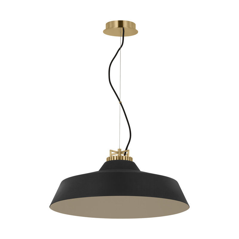 Forge 1 - Light LED Pendant, Nightshade Black, 10.7" H x 24" W x 24" D