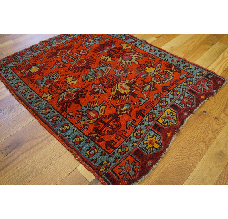 Tapis turc antique 2 pi 0 po x 2 pi 7 po