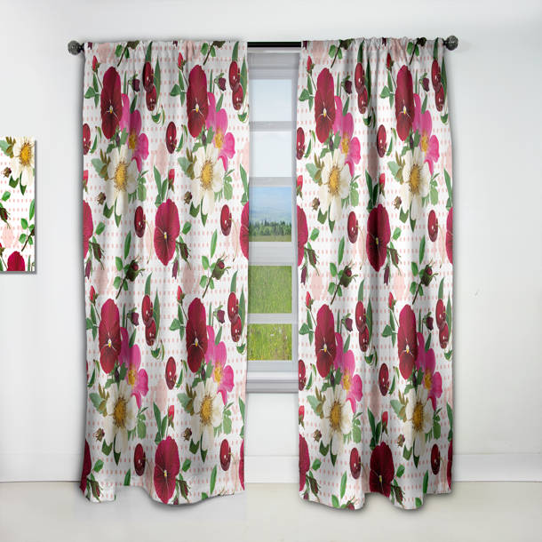 Bless international Glenside Floral Shower Curtain with Hooks Included ...